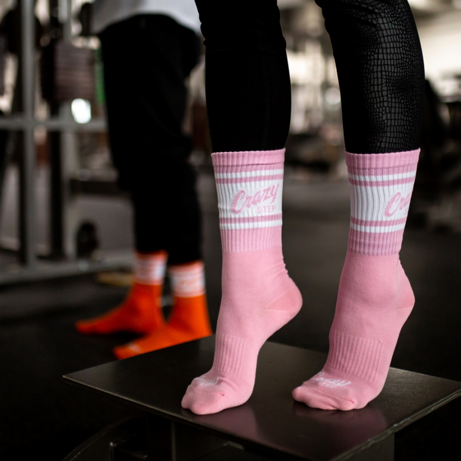 Vysoké športové ponožky rúžové/pink